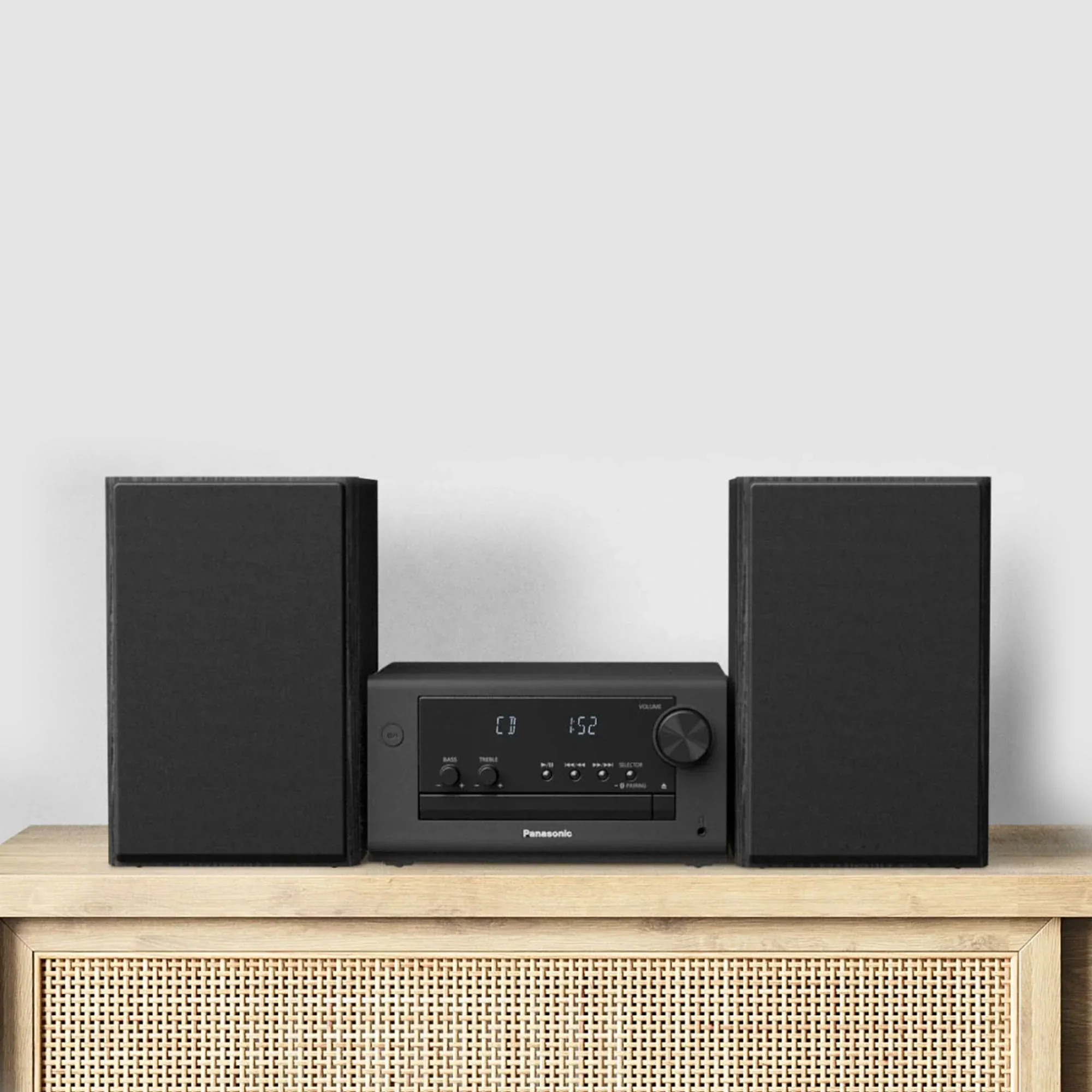 2-Way Speaker Stereo System with CD, Bluetooth and Radio