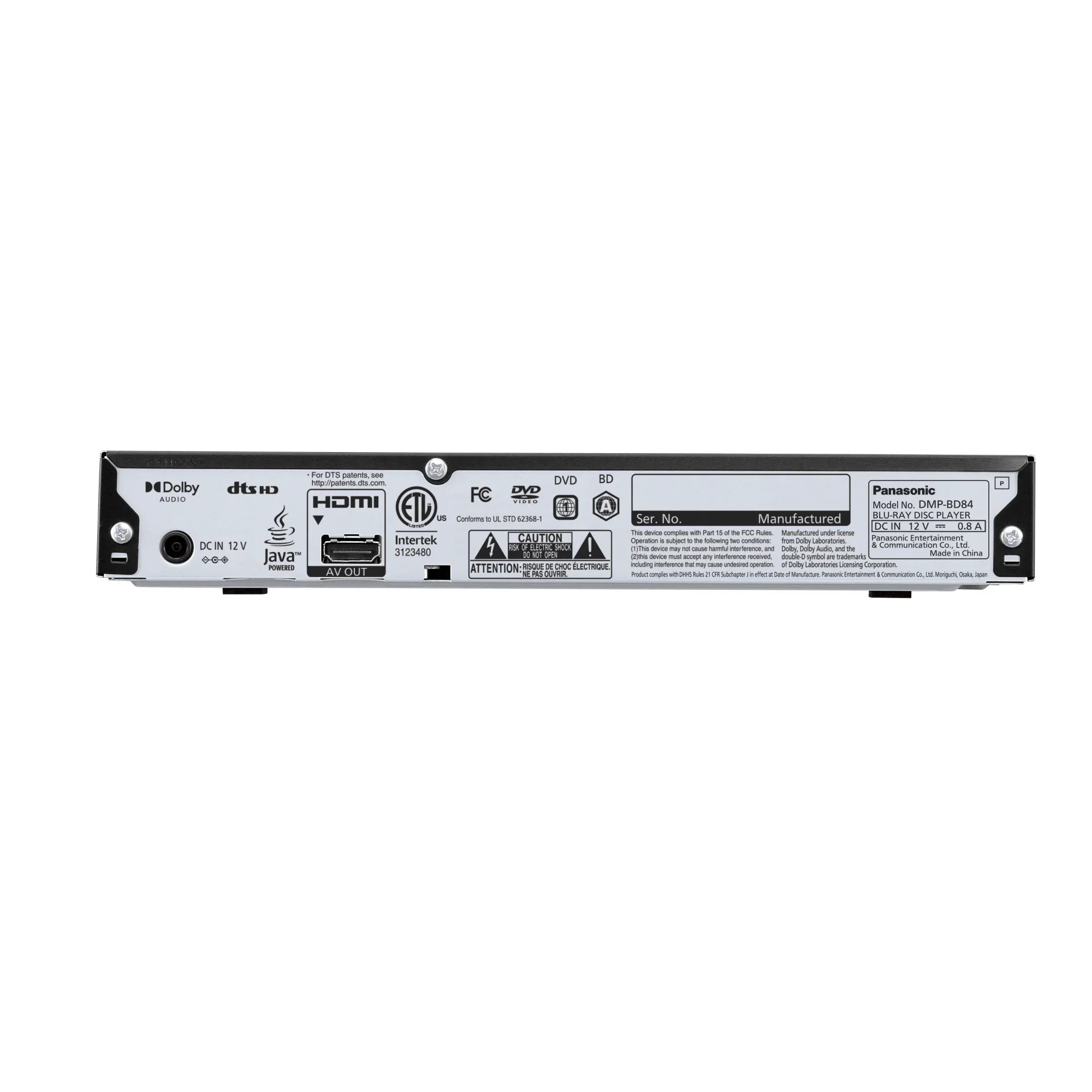 Blu-ray DVD Player Full HD, Dolby Digital Sound