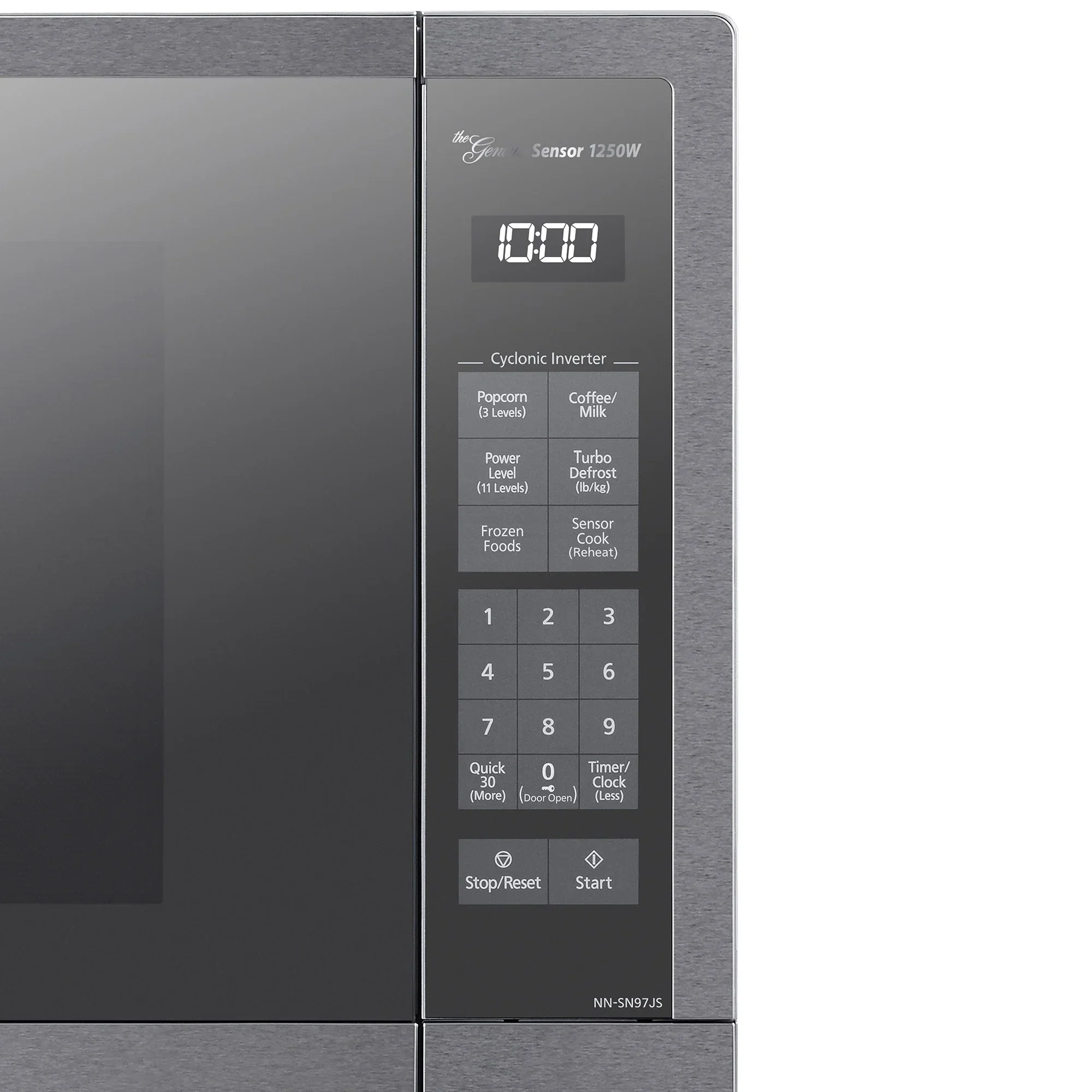 2.2 cu.ft. Cyclonic Wave Inverter Microwave, 1250W - NN-SN97JS