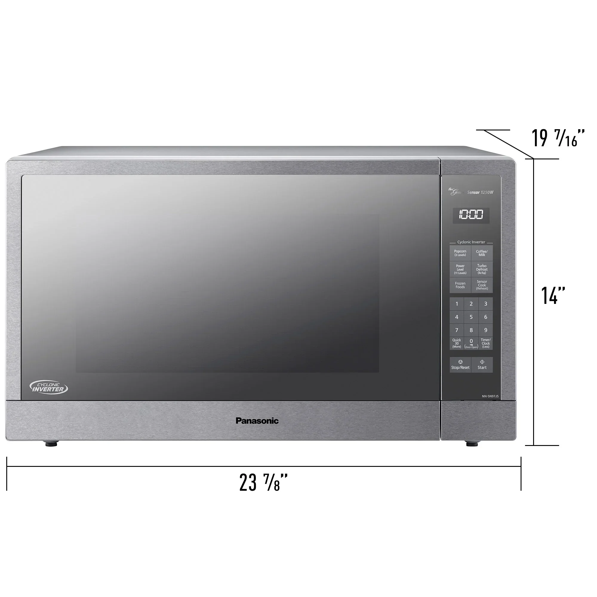 2.2 cu.ft. Cyclonic Wave Inverter Microwave, 1250W - NN-SN97JS