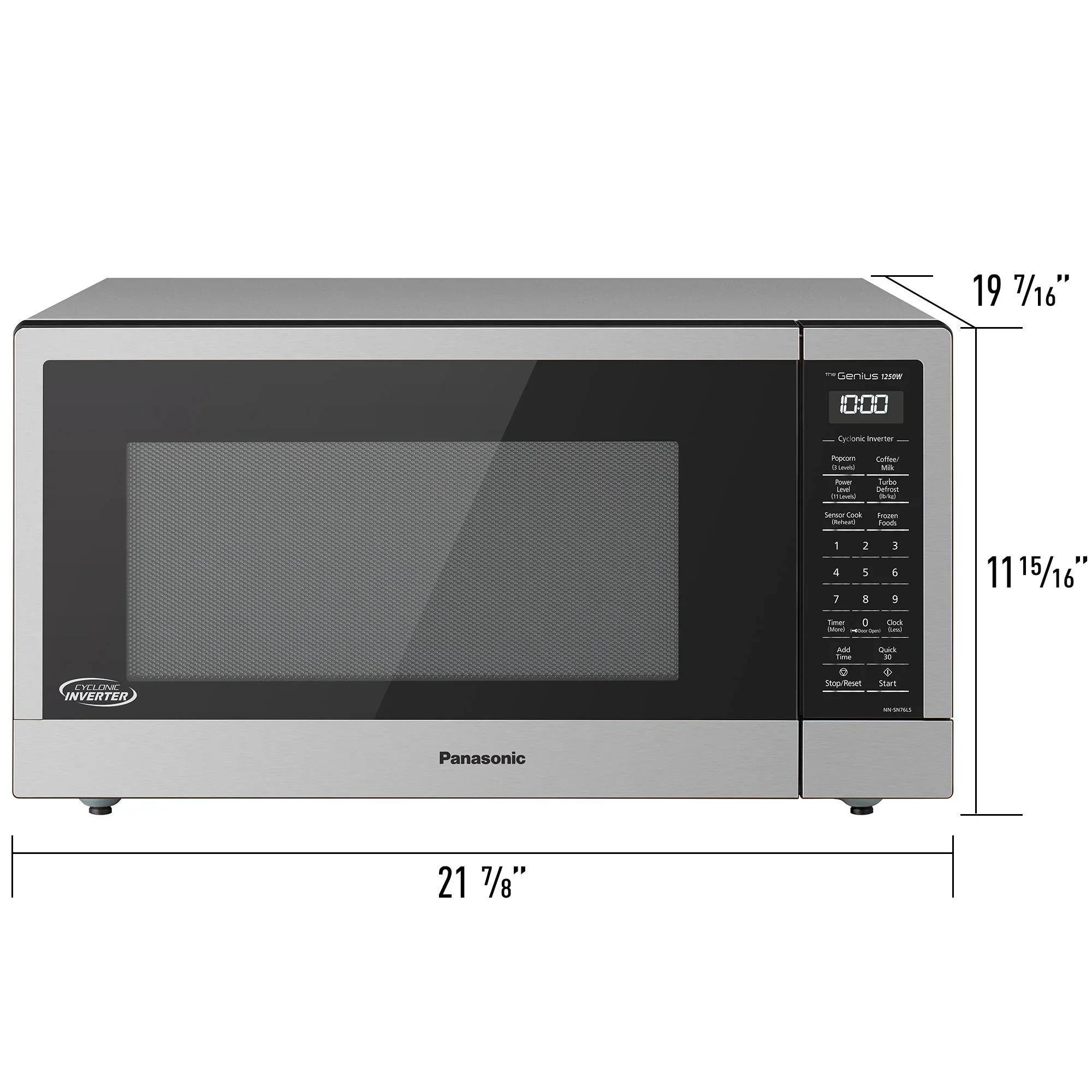 1.6 cu.ft. Cyclonic Wave Inverter Microwave, 1250W -NN-SN76LS