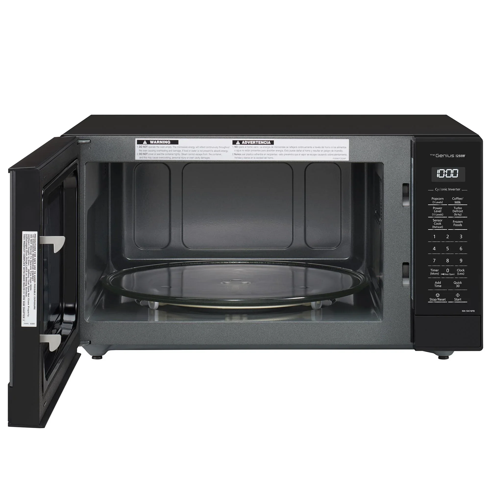 1.6 cu. ft. Cyclonic Wave Inverter Microwave, 1250W - NN-SN74P