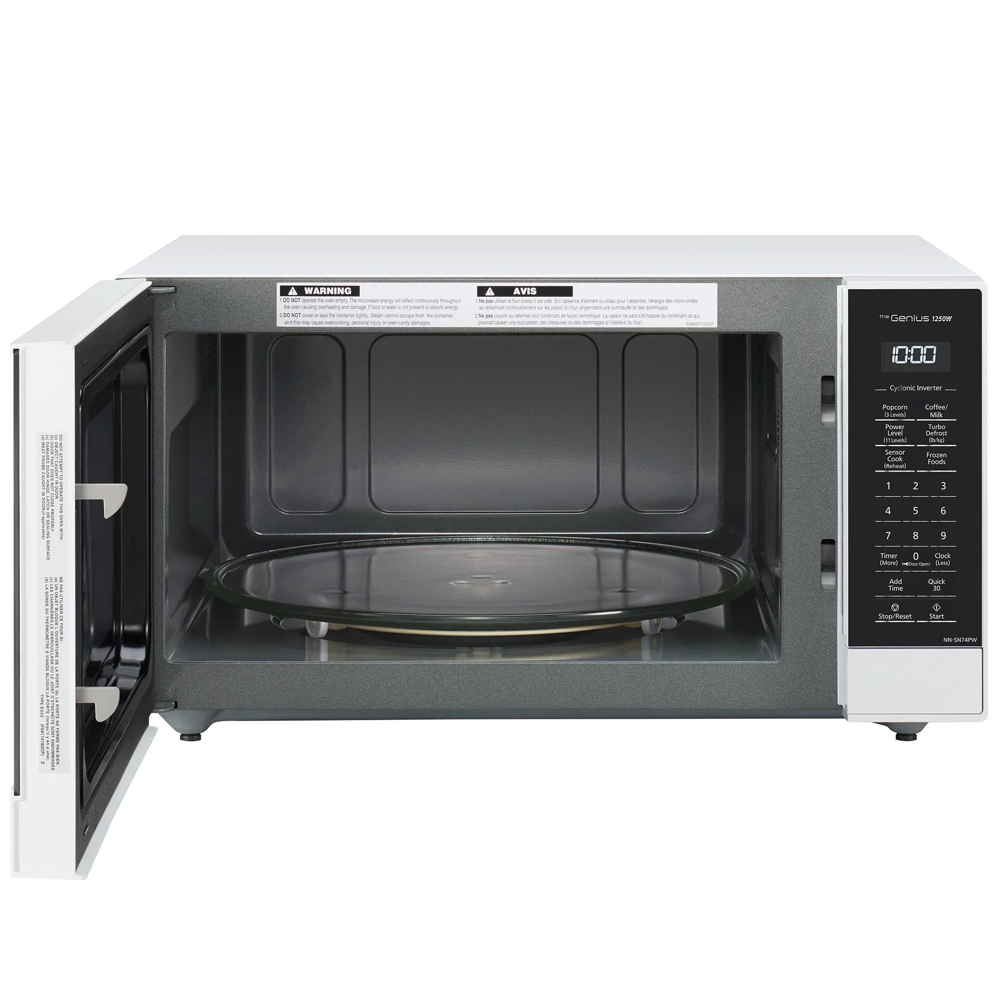 1.6 cu. ft. Cyclonic Wave Inverter Microwave, 1250W - NN-SN74P