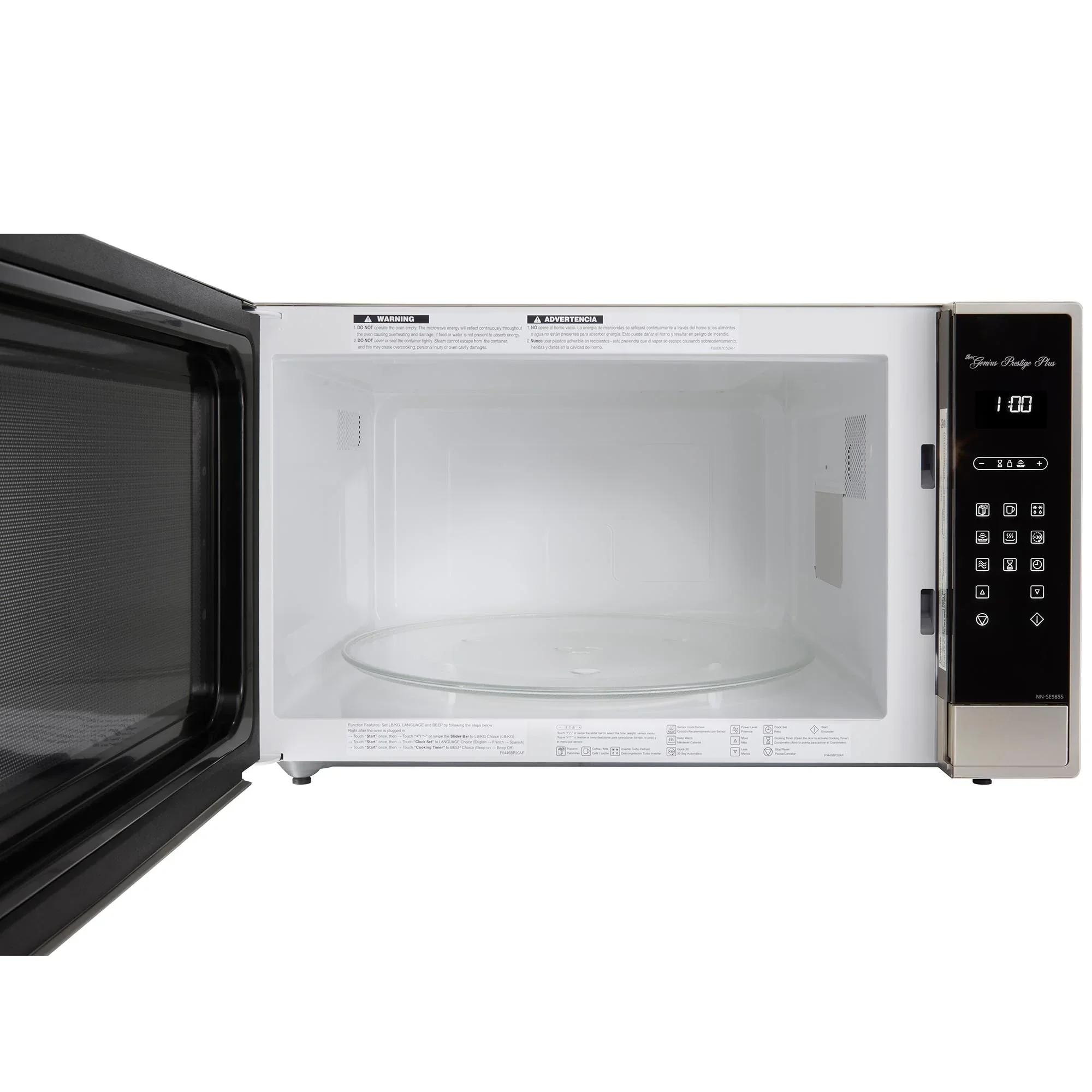 2.2 cu.ft. Cyclonic Wave Inverter Microwave, 1250W - NN-SE985S