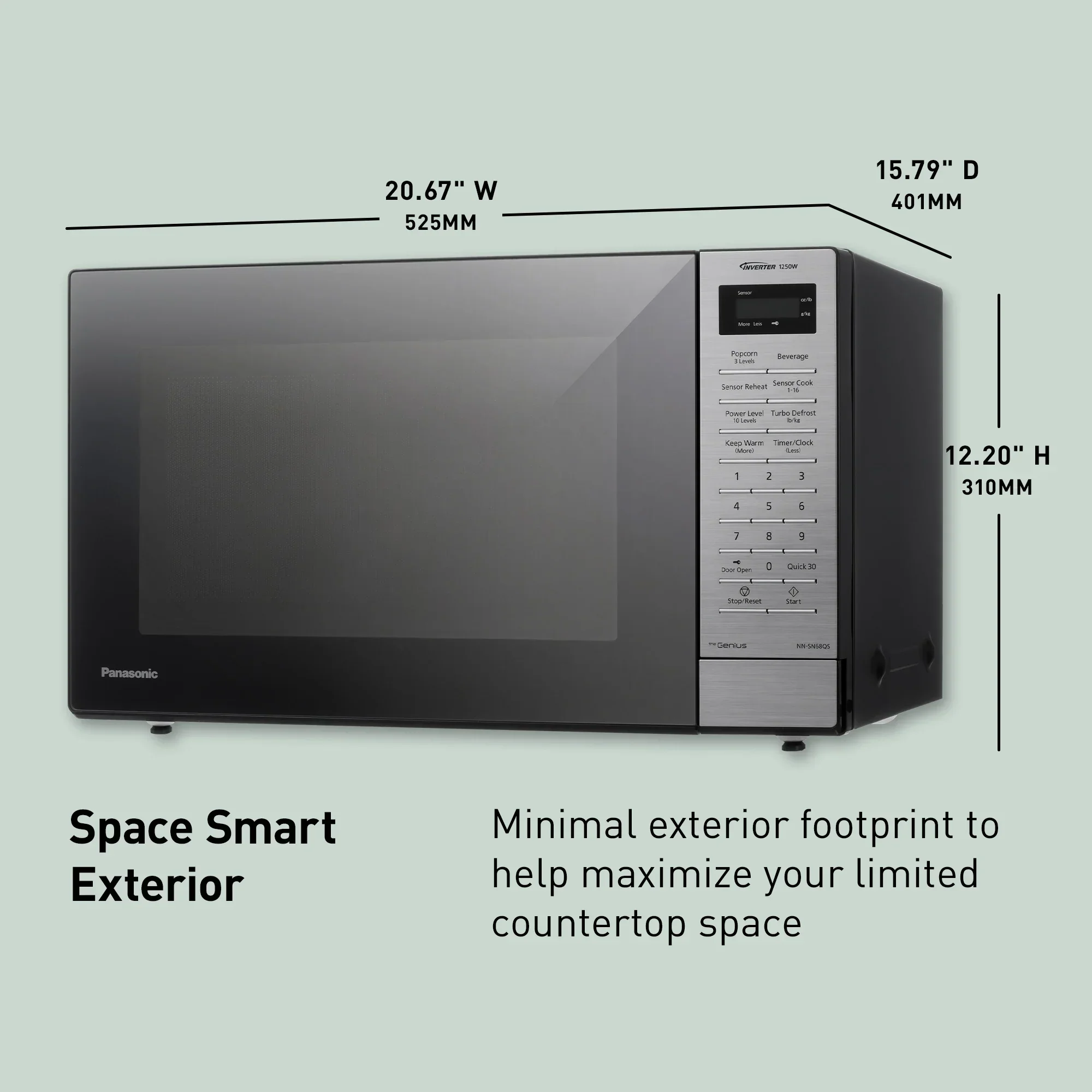1.2 Cu. Ft. Inverter Microwave 1250W - NN-SN68QS