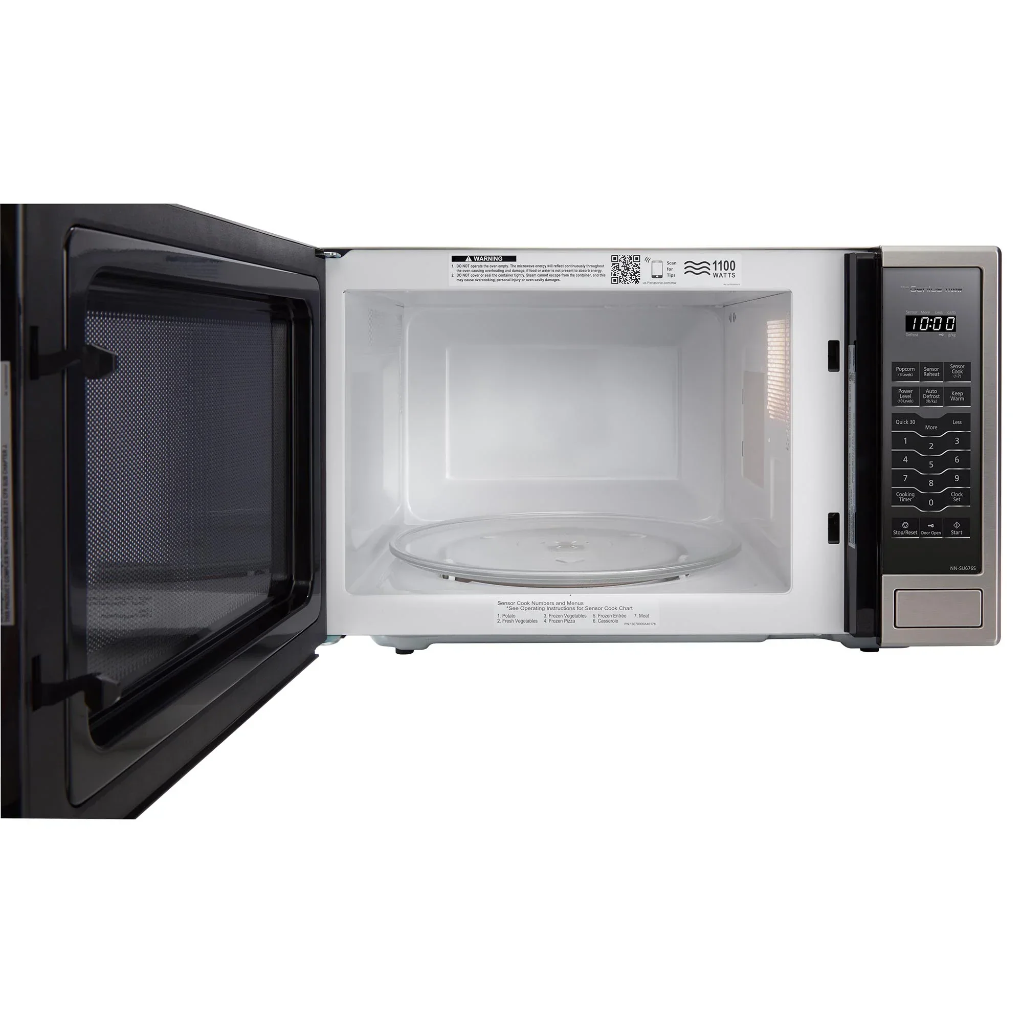 1.3 cu. ft. Countertop Microwave with Genius Sensor Cooking, 1100W - NN-SU676S