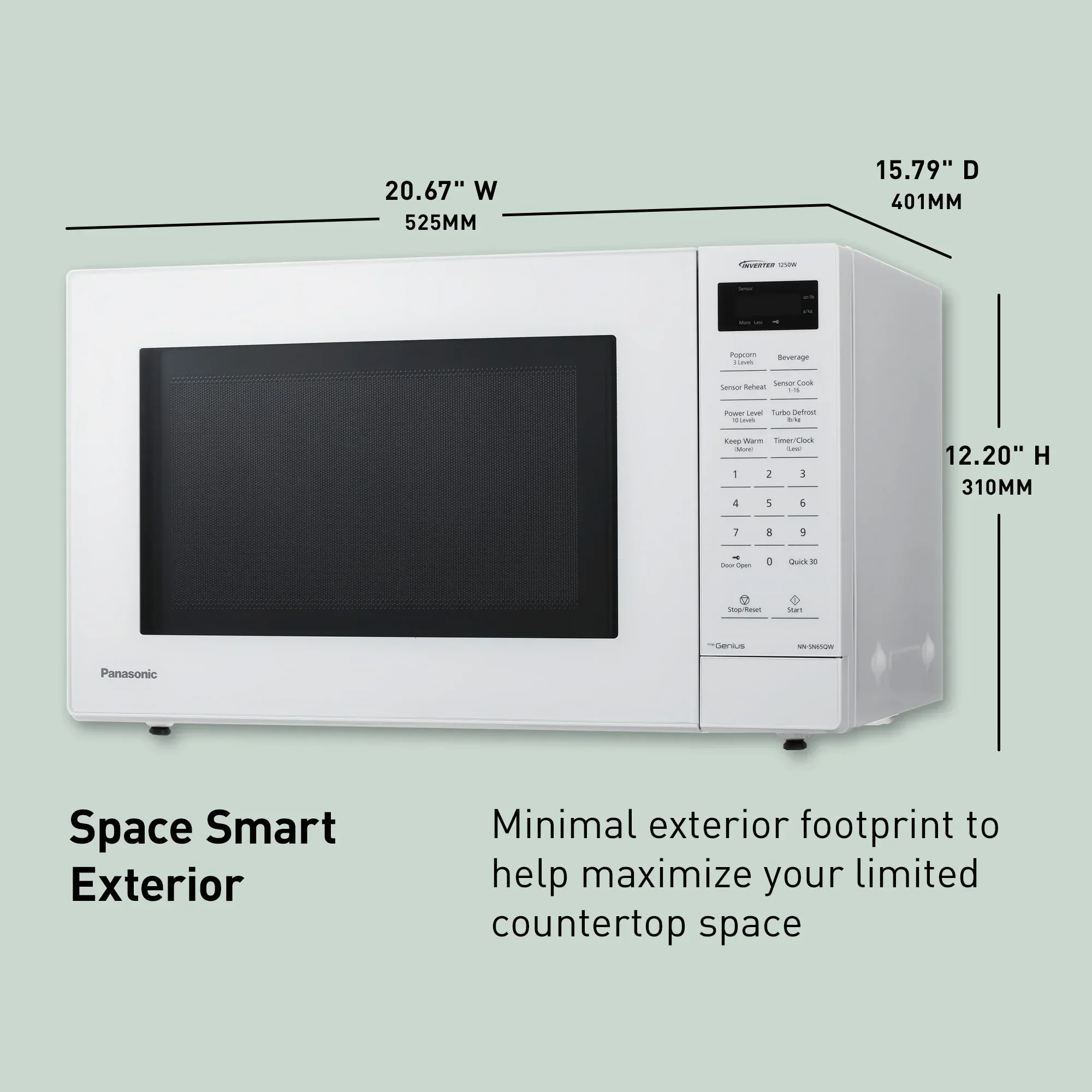 1.2 Cu. Ft. Inverter Microwave 1250W - NN-SN65QW