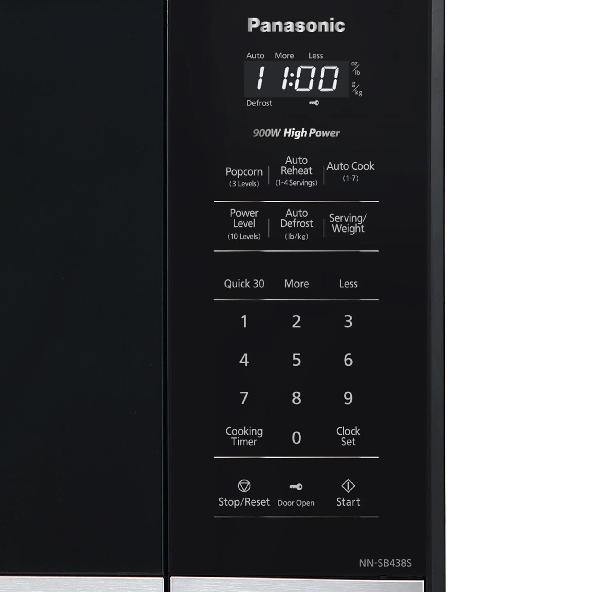 0.9 cu.ft. Compact Microwave Oven, 900W - NN-SB438S