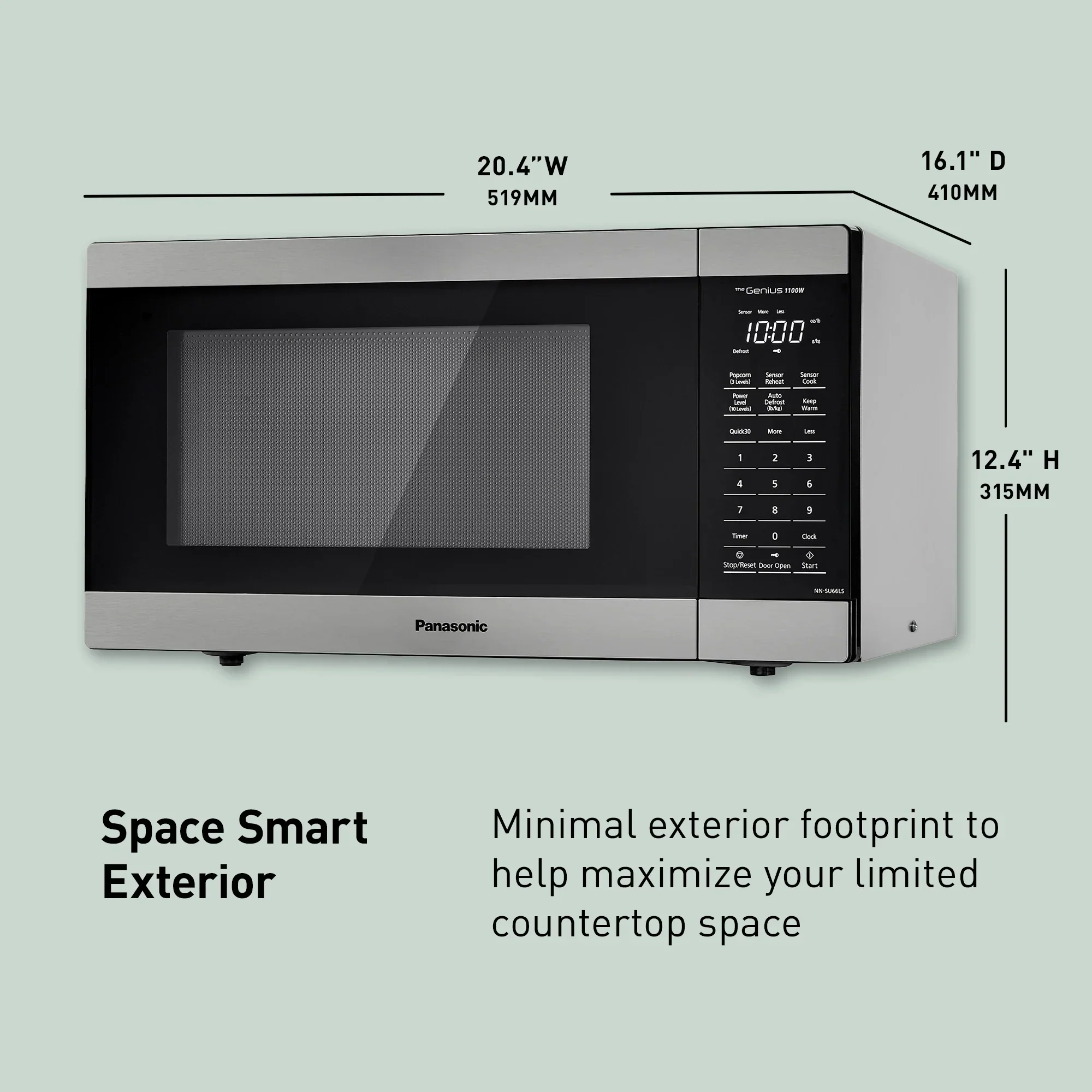 1.3 cu. ft. Genius Sensor Microwave, 1100W - NN-SU66LS