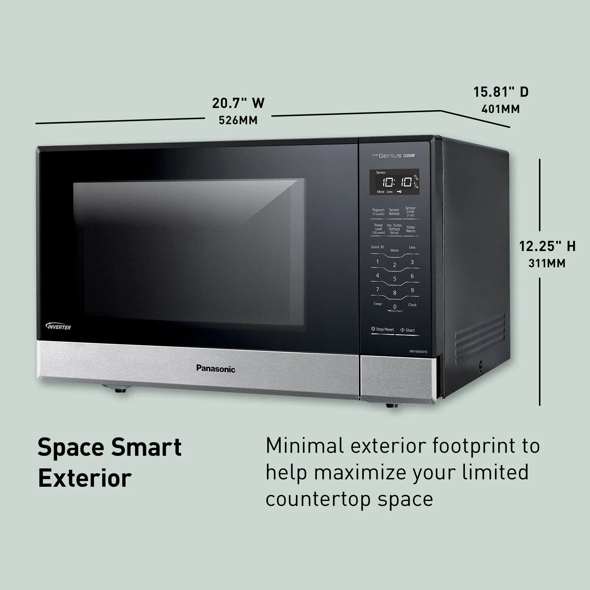 1.2 cu. ft. Inverter Microwave 1200W - NN-SN65HS