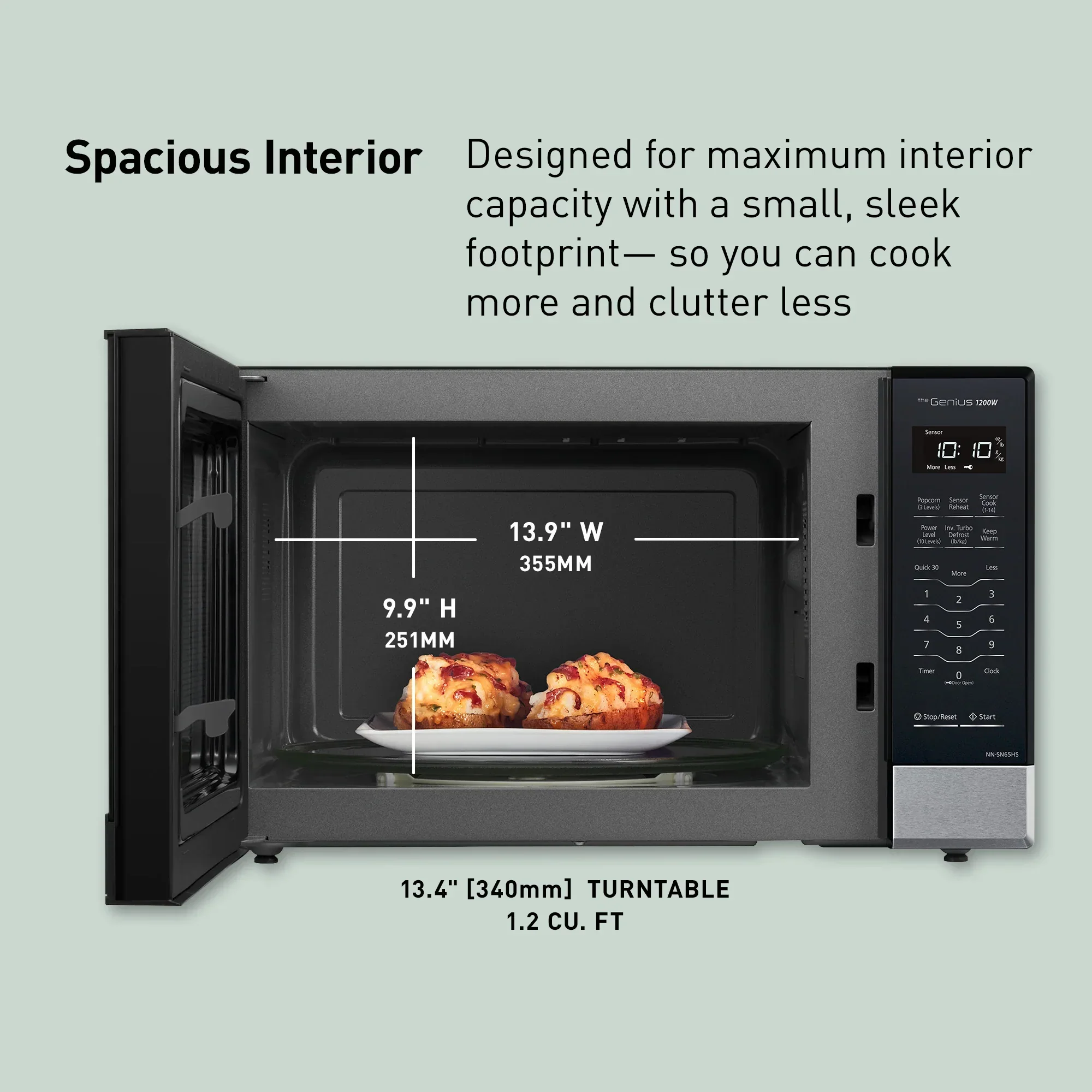 1.2 cu. ft. Inverter Microwave 1200W - NN-SN65HS