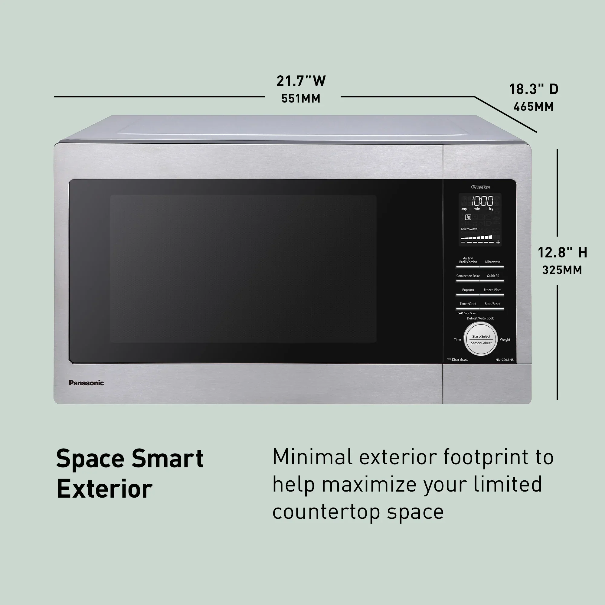 1.3 Cu. Ft. HomeMADE Countertop Inverter Microwave Multi-Oven Great for Pizza - NN-CD66NS