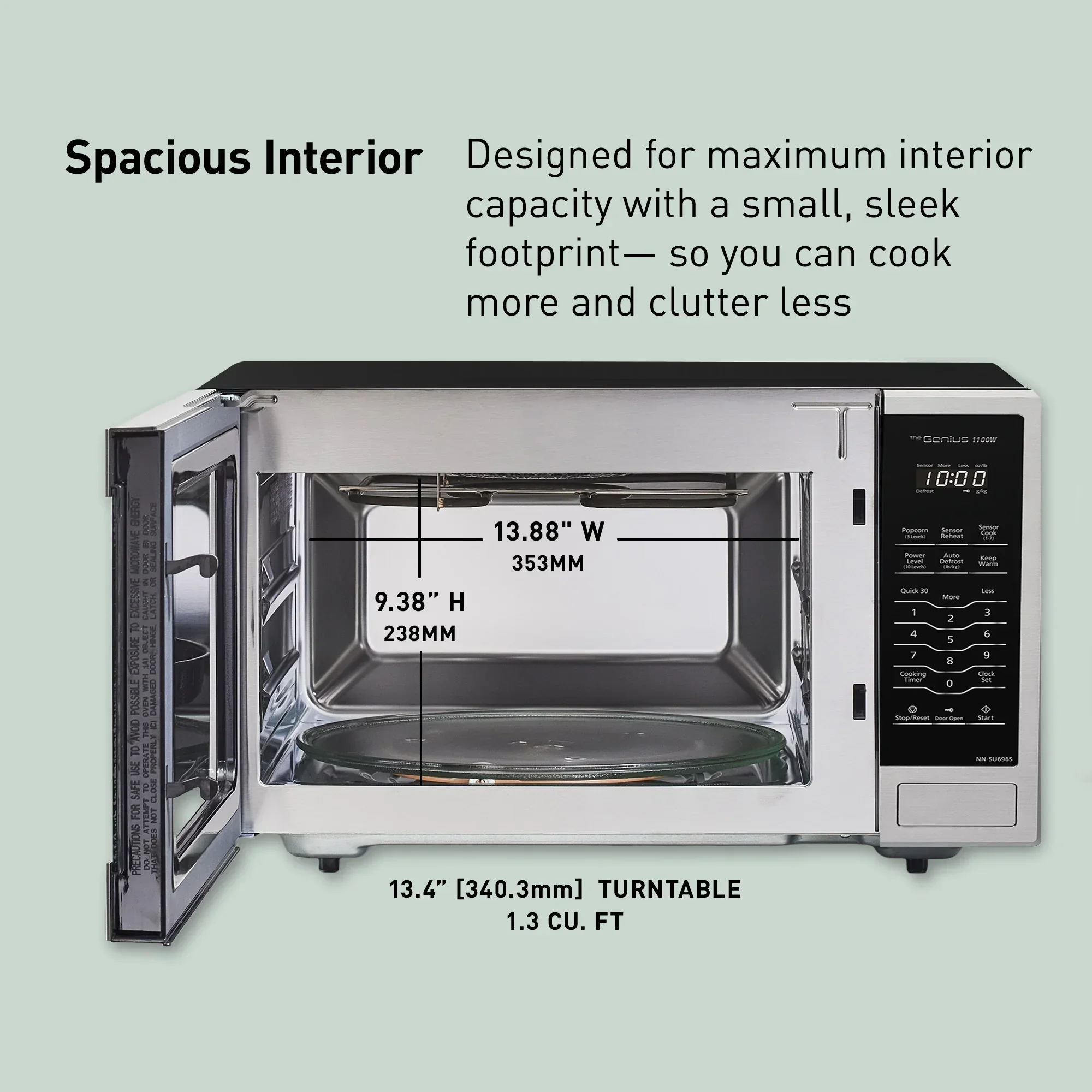 1.3 cu. ft. Microwave, 1100W - NN-SU696S