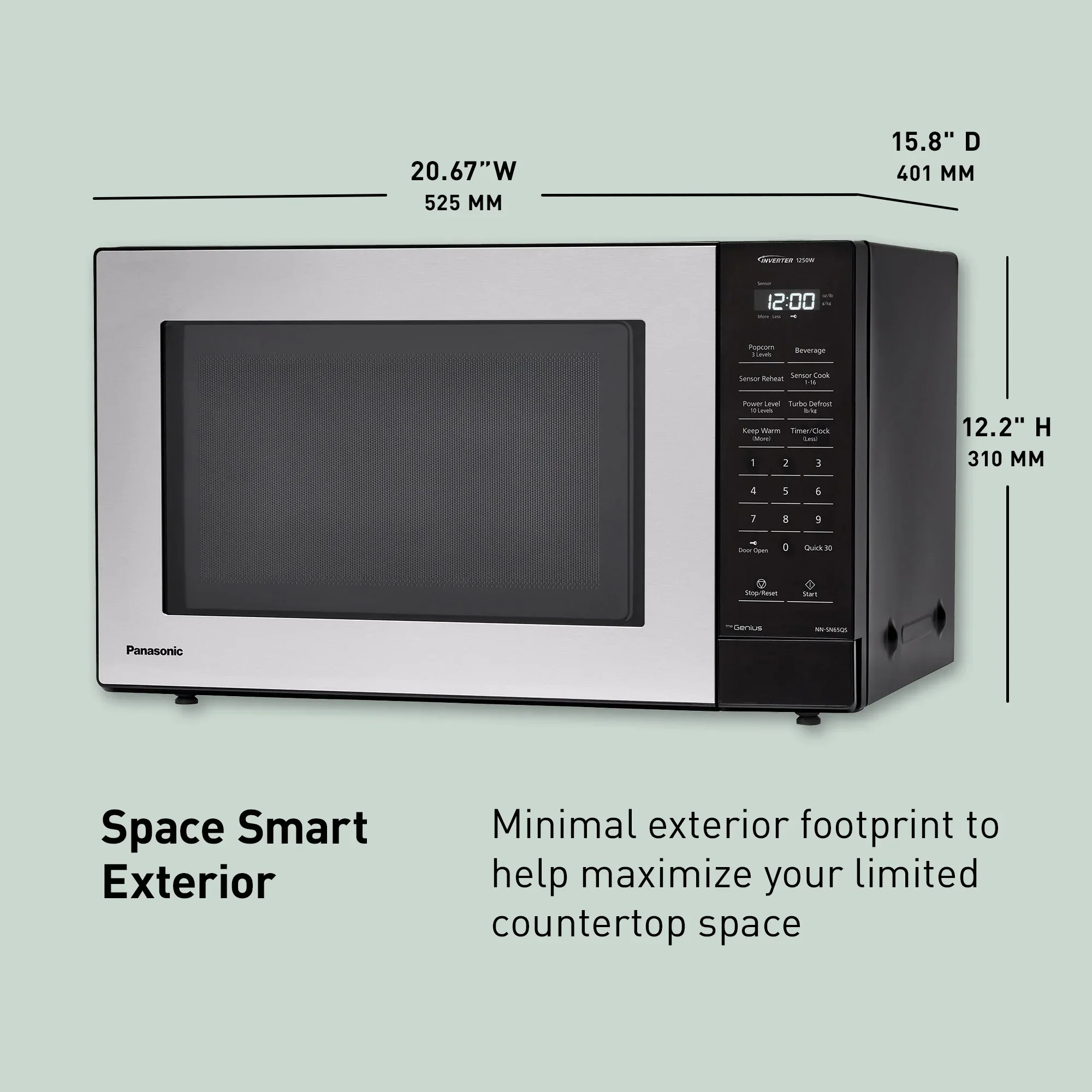 1.2 Cu. Ft. Inverter Microwave 1250W - NN-SN65QSD